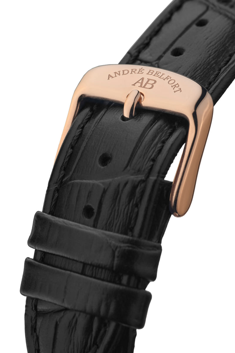 bracelet Uhren — Lederband Le Capitaine — Band — schwarz roségold