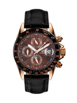 bracelet Uhren — Lederband Le Capitaine — Band — schwarz roségold