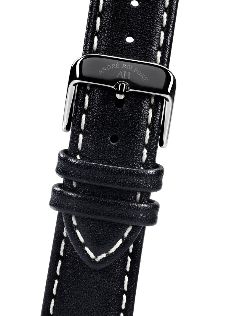 bracelet Uhren — Lederband Roue du temps — Band — schwarz Stahl