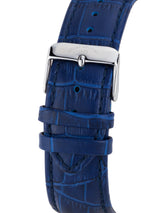 bracelet Uhren — Lederband Empereur — Band — blau Stahl