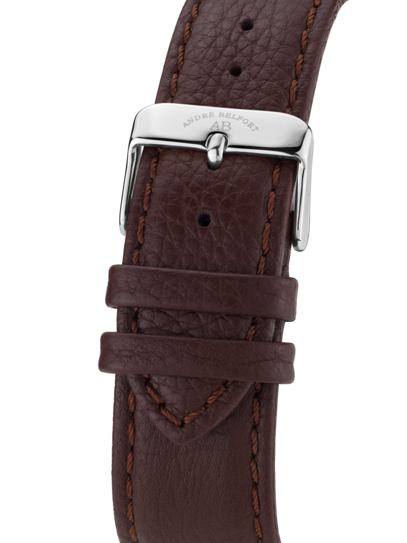 bracelet Uhren — Lederband Empereur — Band — braun Stahl