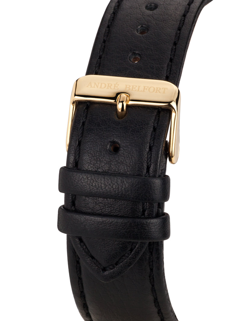 bracelet Uhren — Lederband Empereur — Band — schwarz gold