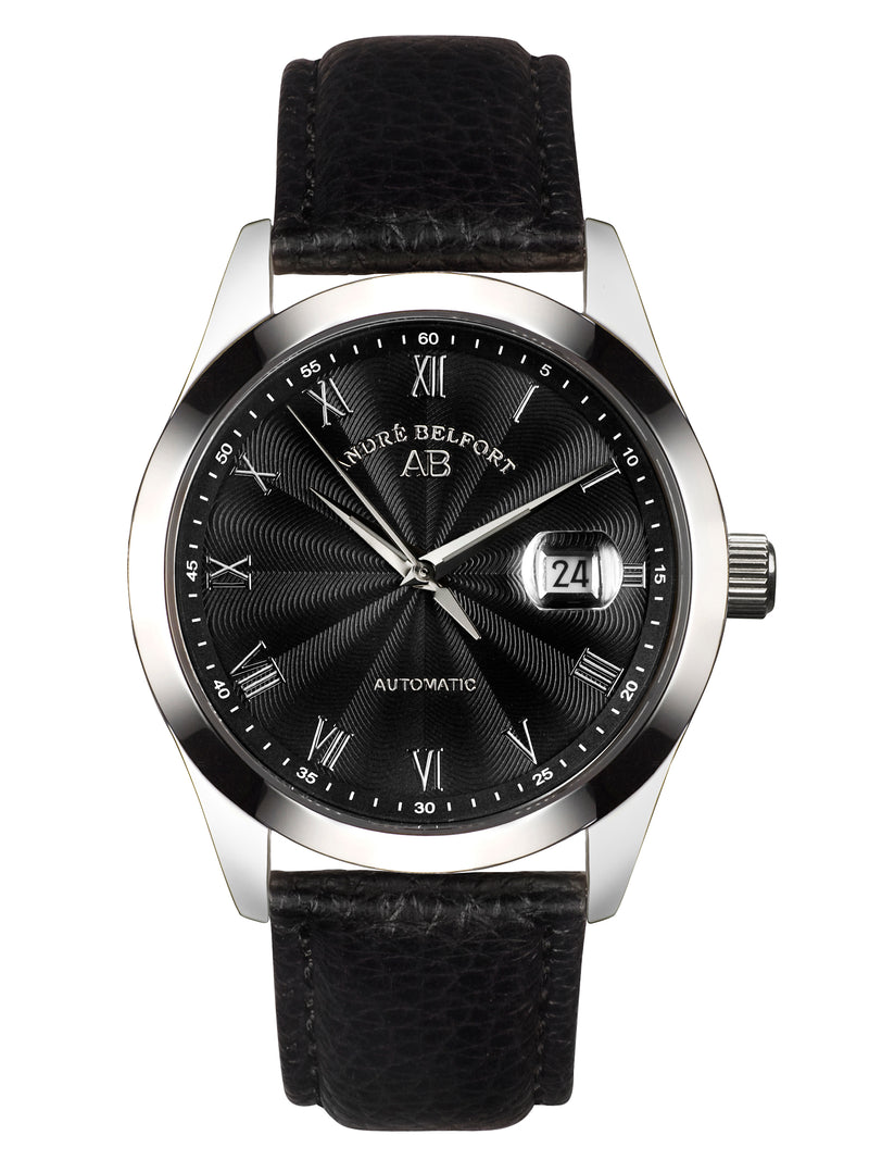 bracelet Uhren — Lederband Empereur — Band — schwarz Stahl