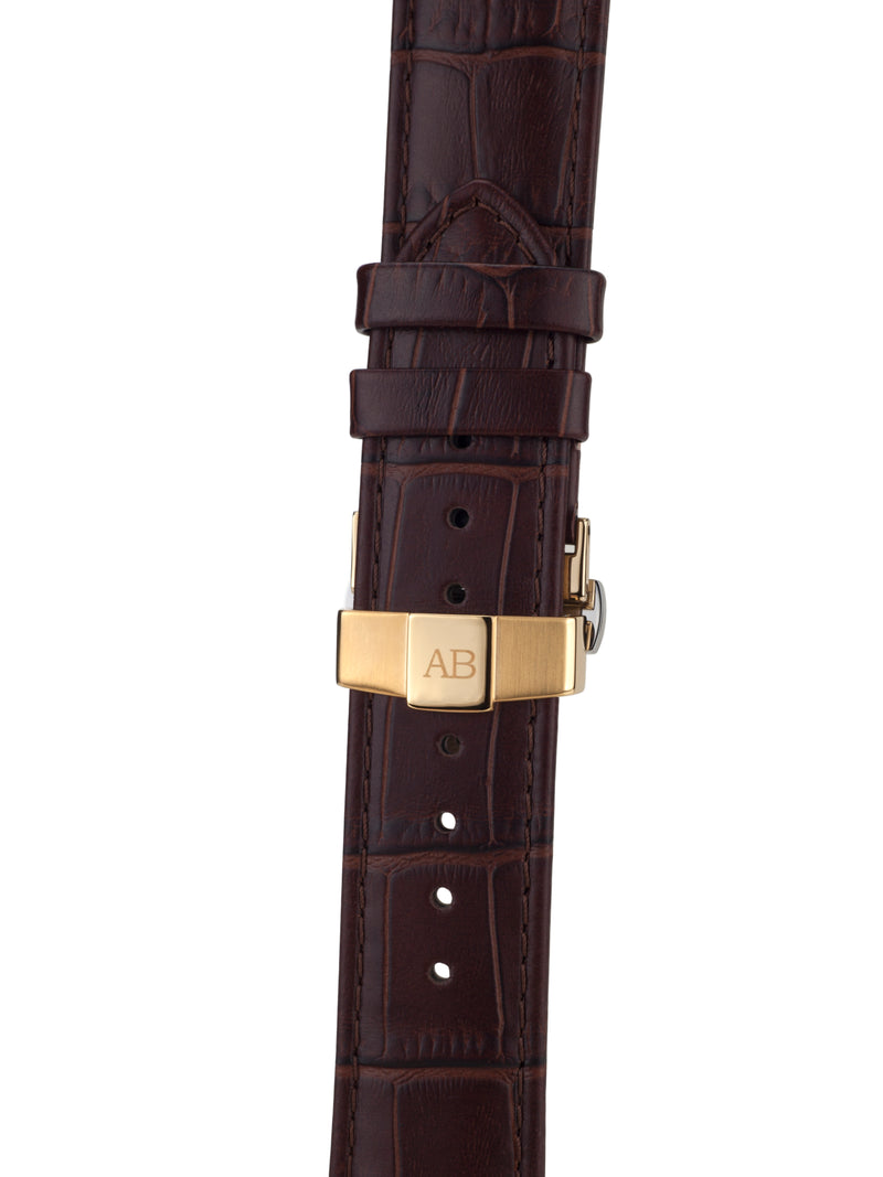 bracelet Uhren — Lederband Le Maître — Band — braun gold