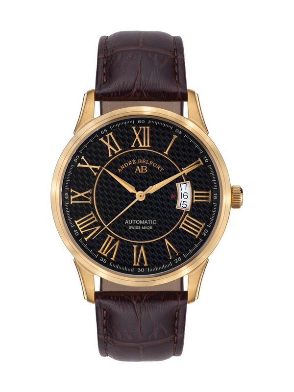 bracelet Uhren — Lederband Le Maître — Band — schwarz gold