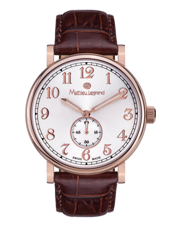 bracelet Uhren — Lederband Classique — Band — braun roségold