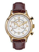 bracelet Uhren — Lederband Orbite Polaire — Band — braun gold
