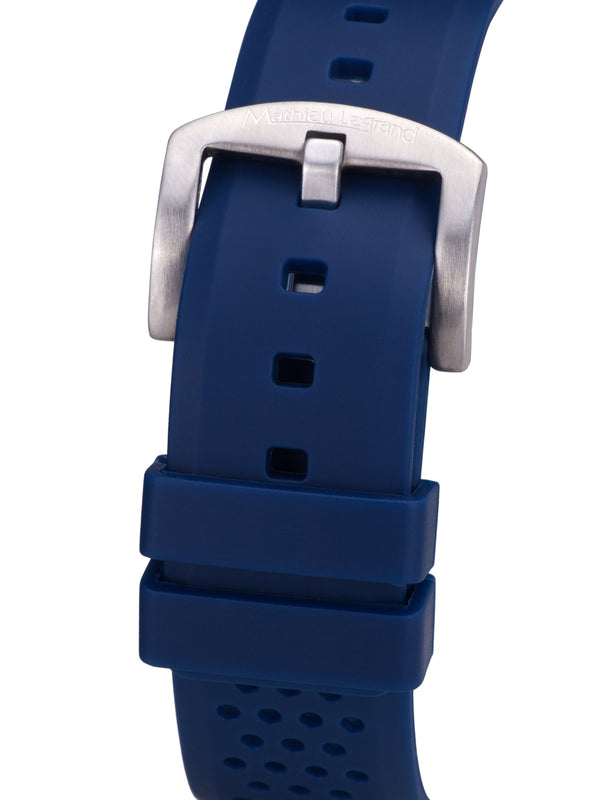 bracelet Uhren — Kautschukband Marin — Band — blau silber