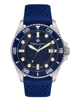 bracelet Uhren — Kautschukband Marin — Band — blau silber