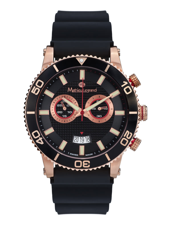 bracelet Uhren — Kautschukband Immergée — Band — schwarz roségold