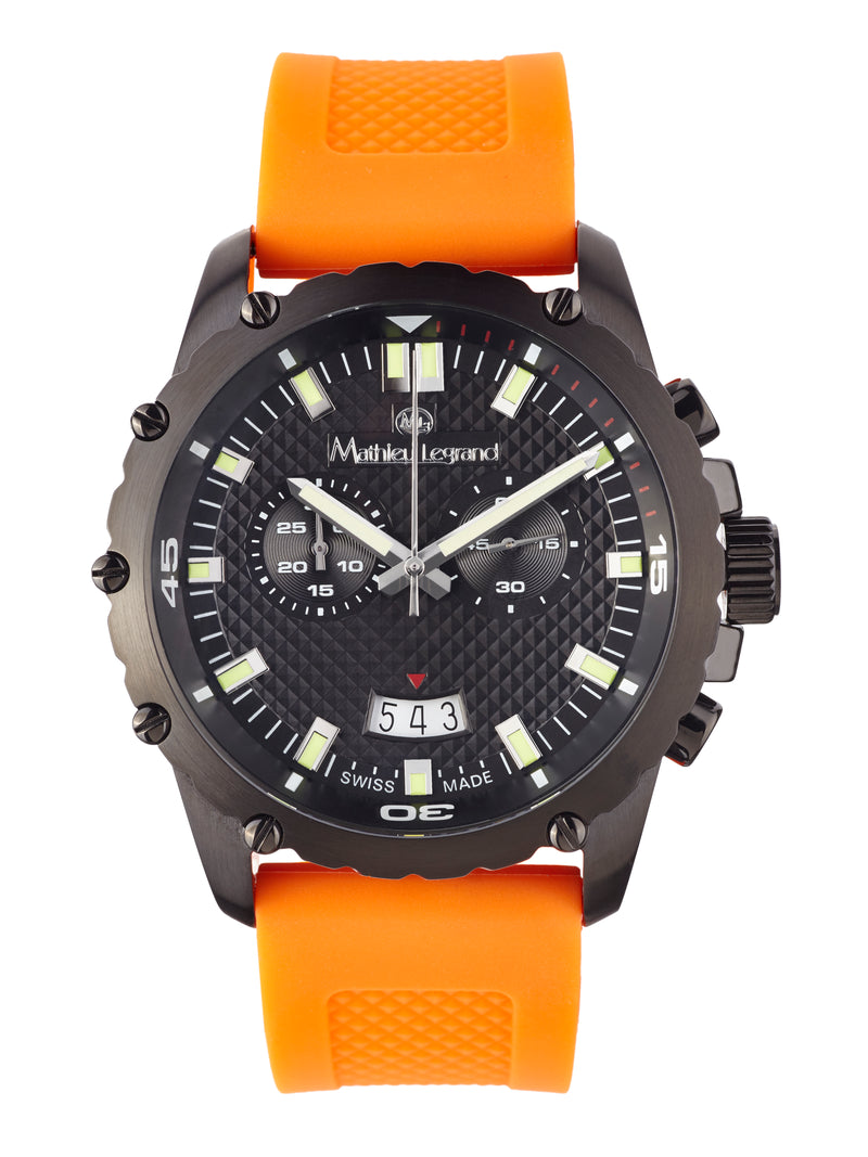 bracelet Uhren — Kautschukband Source Puissante — Band — orange schwarz