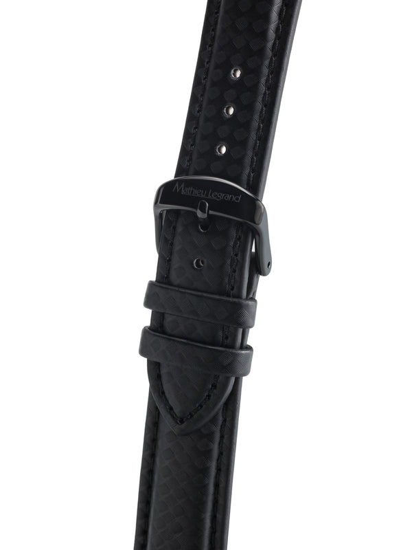 bracelet Uhren — Lederband Tournante — Band — schwarz schwarz