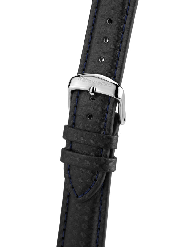 bracelet Uhren — Lederband Tournante — Band — schwarz silber