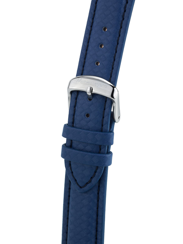 bracelet Uhren — Lederband Tournante — Band — blau silber