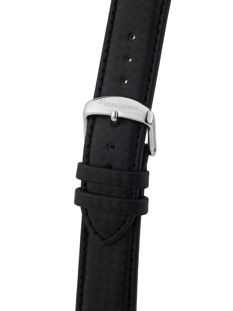 bracelet Uhren — Lederband Grande Vitesse — Band — schwarz silber