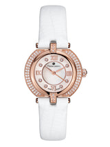 bracelet Uhren — Lederband Mille Cailloux — Band — weiss roségold
