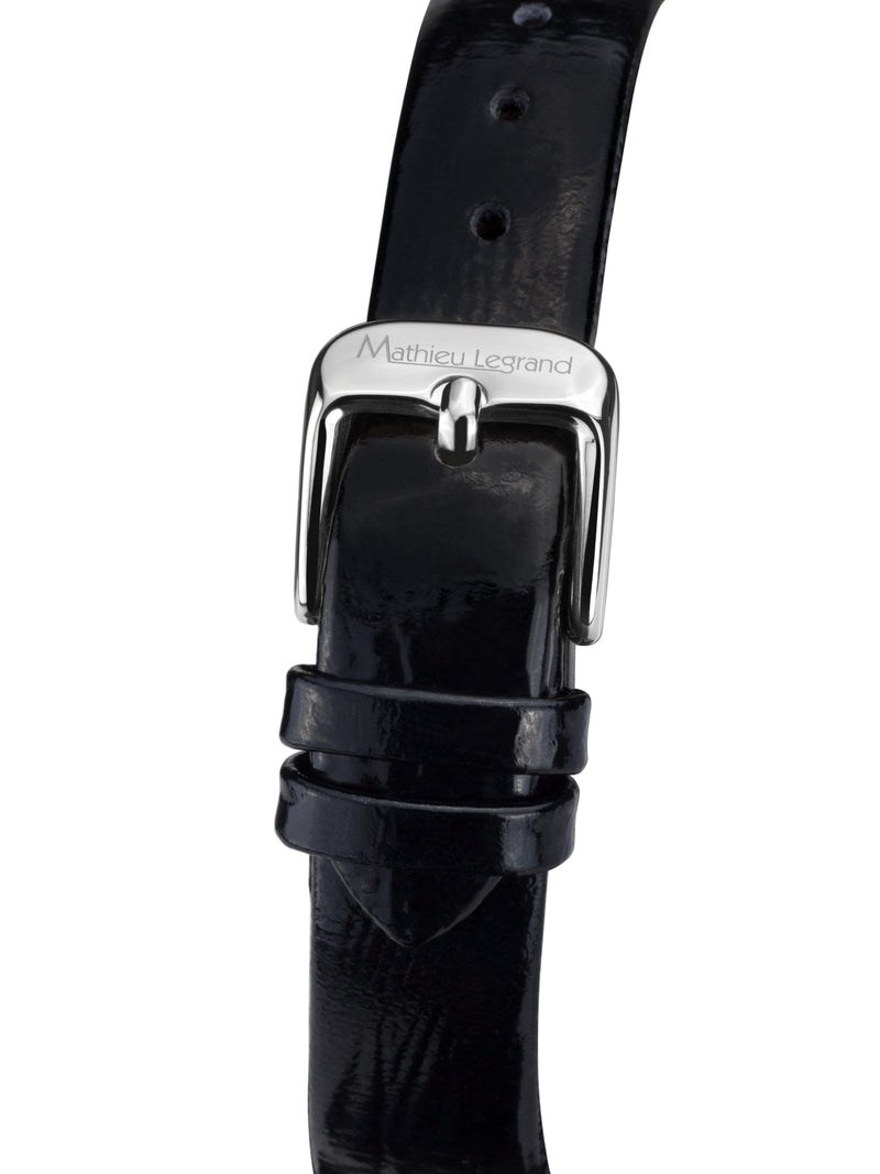 bracelet Uhren — Lederband Mille Cailloux — Band — schwarz silber
