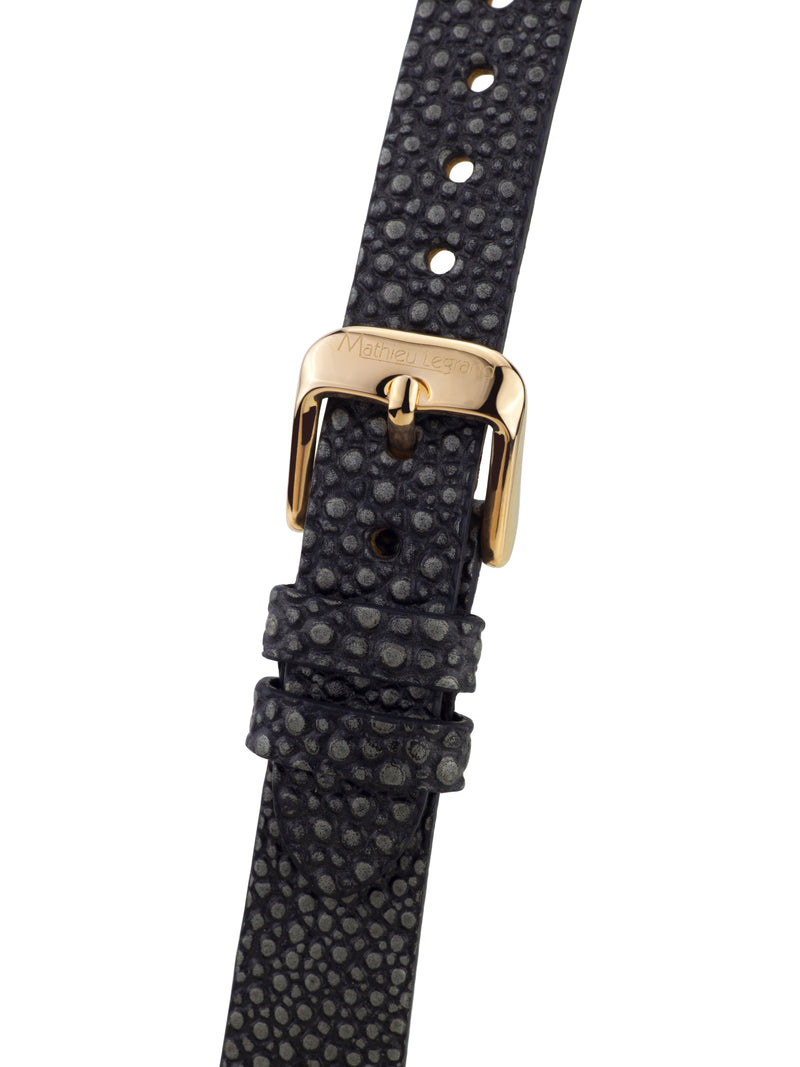bracelet Uhren — Lederband Papillon — Band — schwarz gold