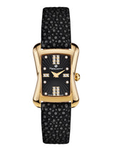 bracelet Uhren — Lederband Papillon — Band — schwarz gold