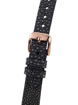 bracelet Uhren — Lederband Papillon — Band — schwarz roségold