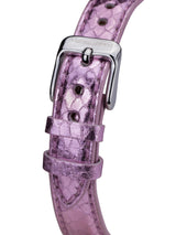 bracelet Uhren — Lederband Fleurs Volantes — Band — pink silber