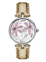 bracelet Uhren — Lederband Fleurs Volantes — Band — gold silber