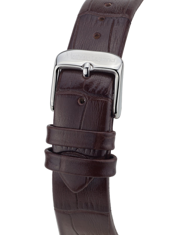 bracelet Uhren — Lederband Rayon de Lune — Band — braun silber