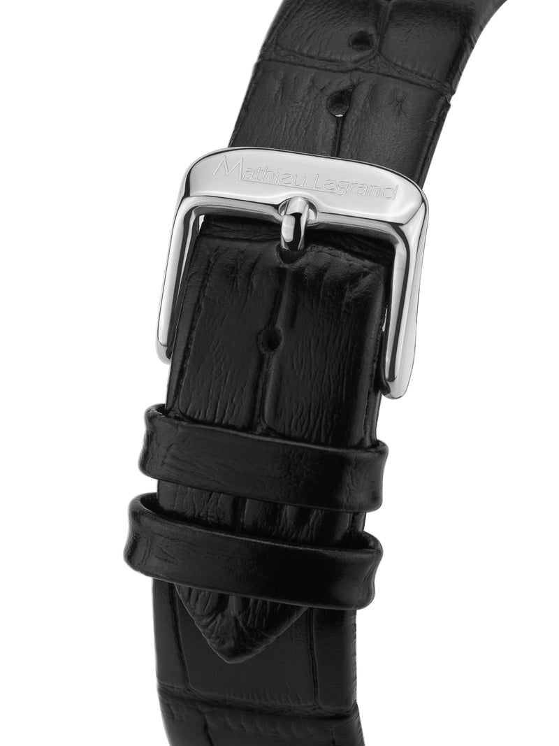 bracelet Uhren — Lederband Rayon de Lune — Band — schwarz silber