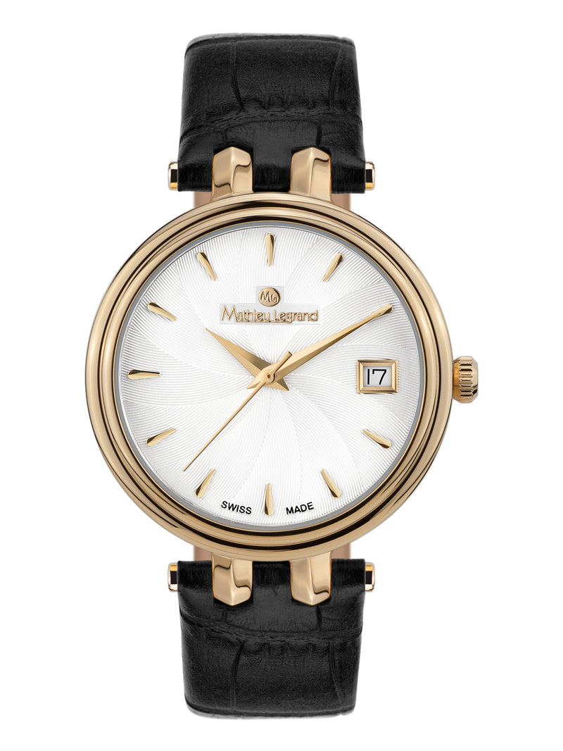bracelet Uhren — Lederband Rayon de Lune — Band — schwarz gold