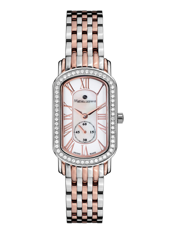 bracelet Uhren — Stahlband Oblonge — Band — bicolor roségold