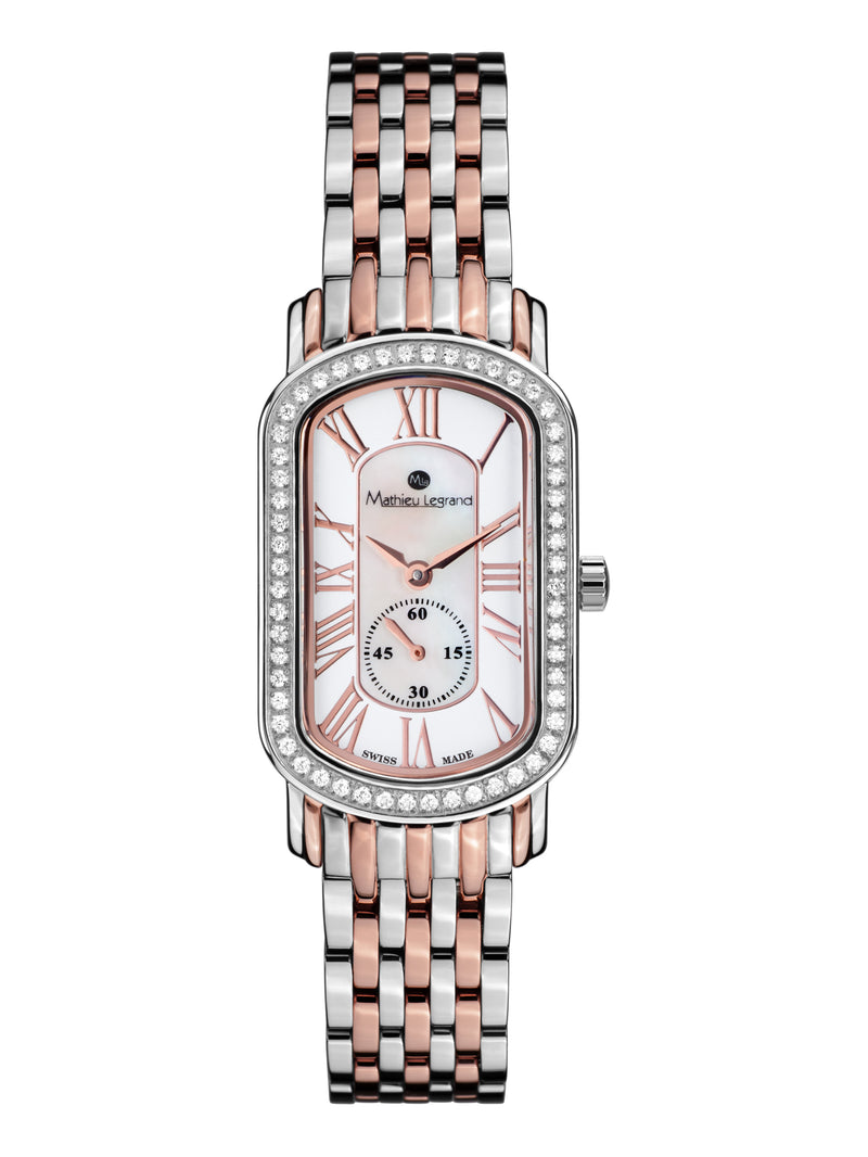 bracelet Uhren — Stahlband Oblonge — Band — bicolor roségold