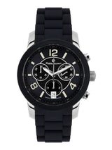 bracelet Uhren — Stahlband mit weichem Silikonüberzug Nacré — Band — schwarz silber