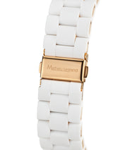 bracelet Uhren — Stahlband mit weichem Silikonüberzug Nacré — Band — weiss gold