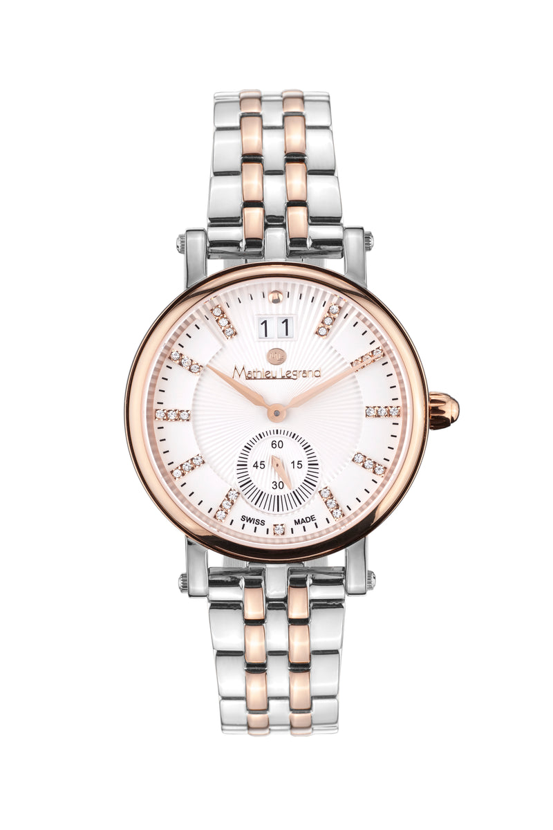 bracelet Uhren — Stahlband Petiller — Band — bicolor roségold