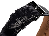 bracelet Uhren — Lederband Grande Date — Band — schwarz silber