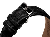bracelet Uhren — Lederband Classique Moderne — Band — schwarz silber