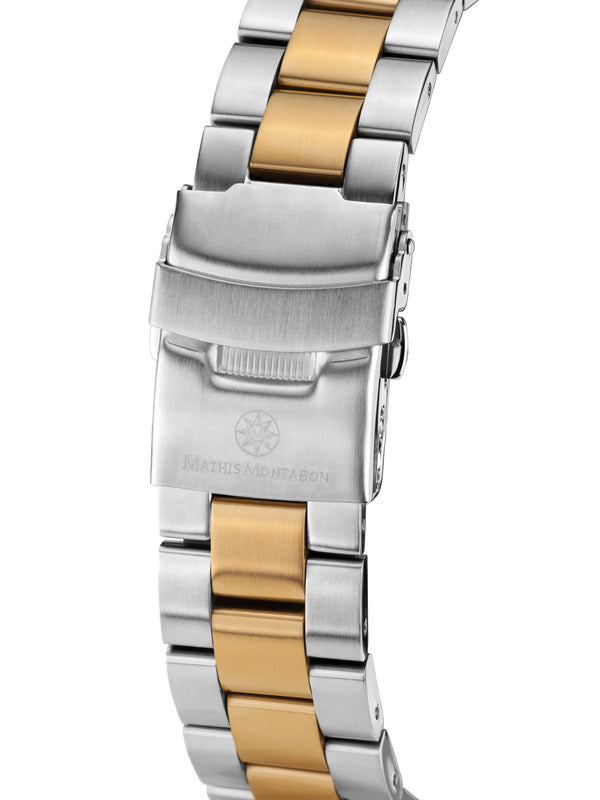 bracelet Uhren — Stahlband Globe Trotter — Band — bicolor gold silber