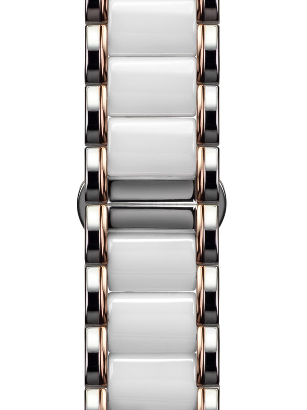 bracelet Uhren — Edelstahl-Keramikband La Magnifique — Band — weiss roségold silber