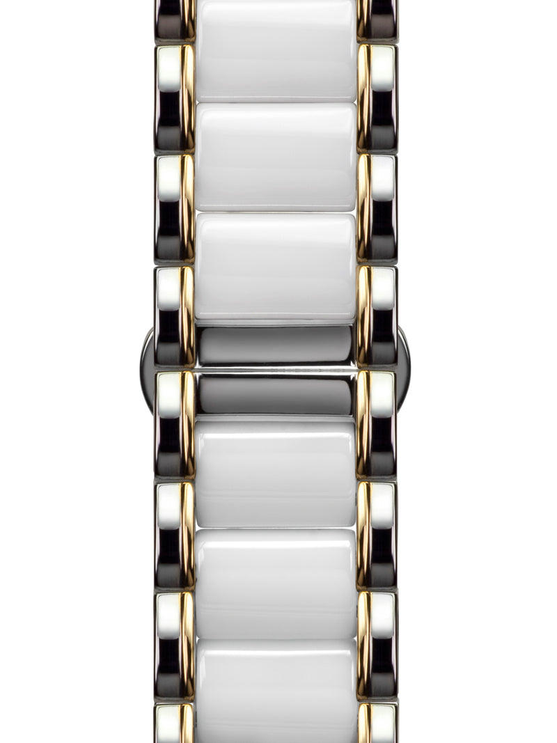 bracelet Uhren — Edelstahl-Keramikband La Magnifique — Band — weiss gold silber