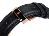 bracelet Uhren — Lederband Executive — Band — schwarz roségold