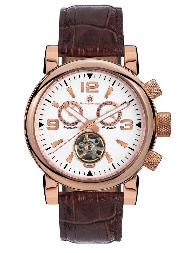 bracelet Uhren — Lederband La Grande — Band — braun roségold