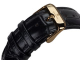 bracelet Uhren — Lederband Retrograde — Band — schwarz gold