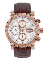 bracelet Uhren — Lederband Le Chronographe — Band — braun roségold