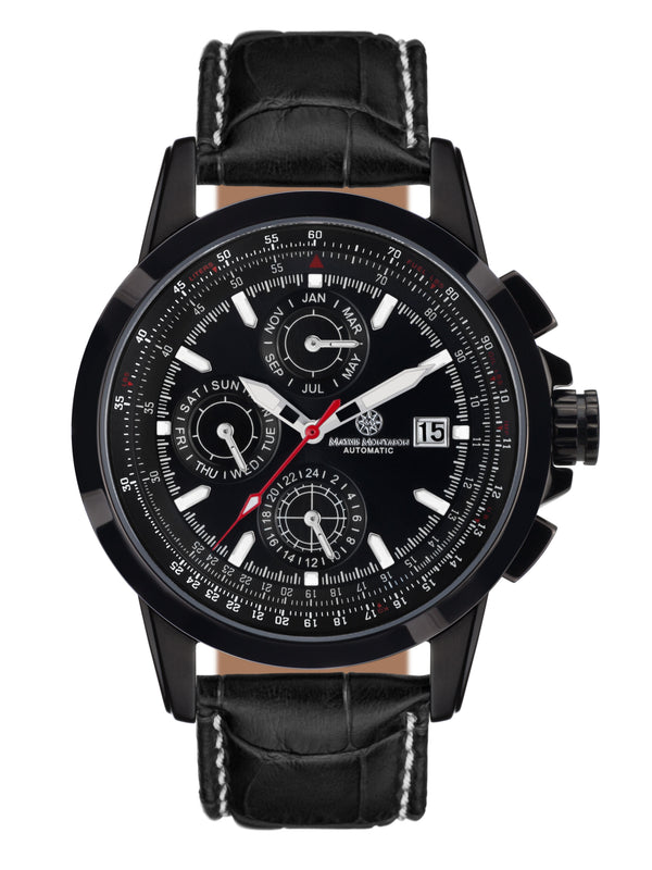 bracelet Uhren — Lederband Aerotime — Band — schwarz schwarz