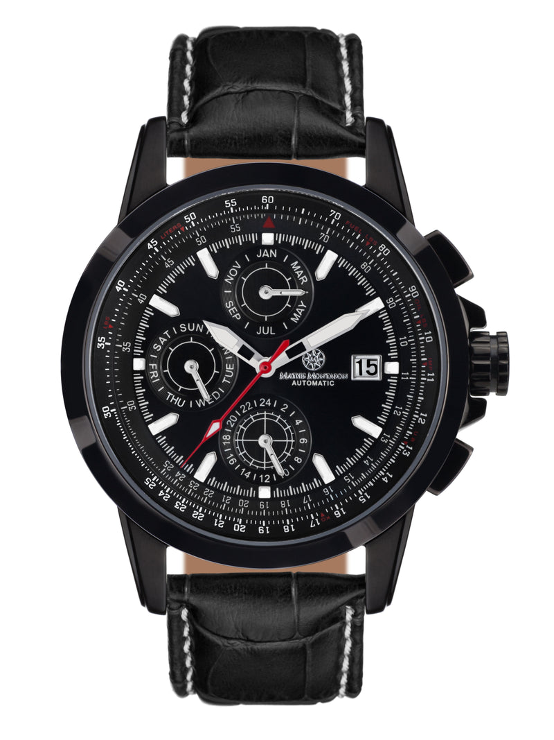 bracelet Uhren — Lederband Aerotime — Band — schwarz schwarz
