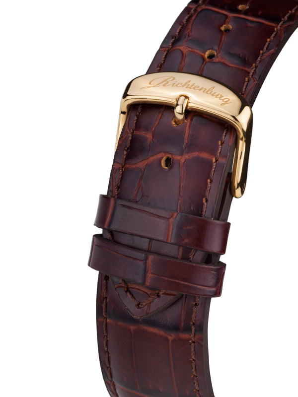 bracelet Uhren — Lederband Arkadius — Band — dunkelbraun gold
