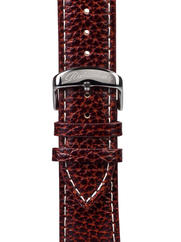 bracelet Uhren — Lederband Newport — Band — braun silber