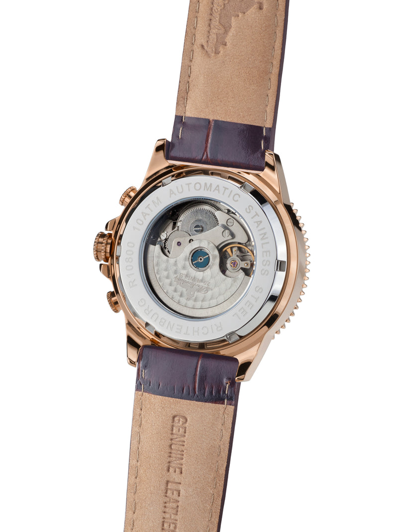 Automatik Uhren — Panama — Richtenburg — Rosegold IP Leder