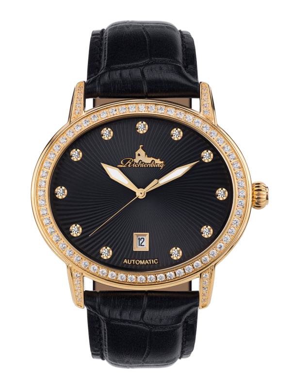 bracelet Uhren — Lederband Dorothea — Band — schwarz gold
