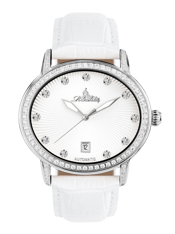 bracelet Uhren — Lederband Dorothea — Band — weiss silber